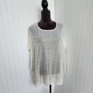 Mes Demoiselles Barthabas Top Blouse Boho Sheer Lighweight Cotton Ivory Gold 8